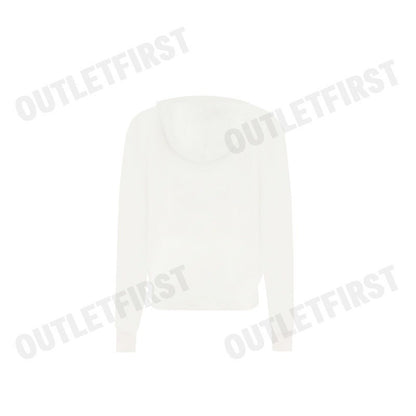 CALVIN KLEIN JEANS รุ่น WOMEN'S DRAWCORD HOODIE CODE: ZW02605 YBI เสื้อสเวตเตอร์ เสื้อผู้หญิง เสื้อสีครีม