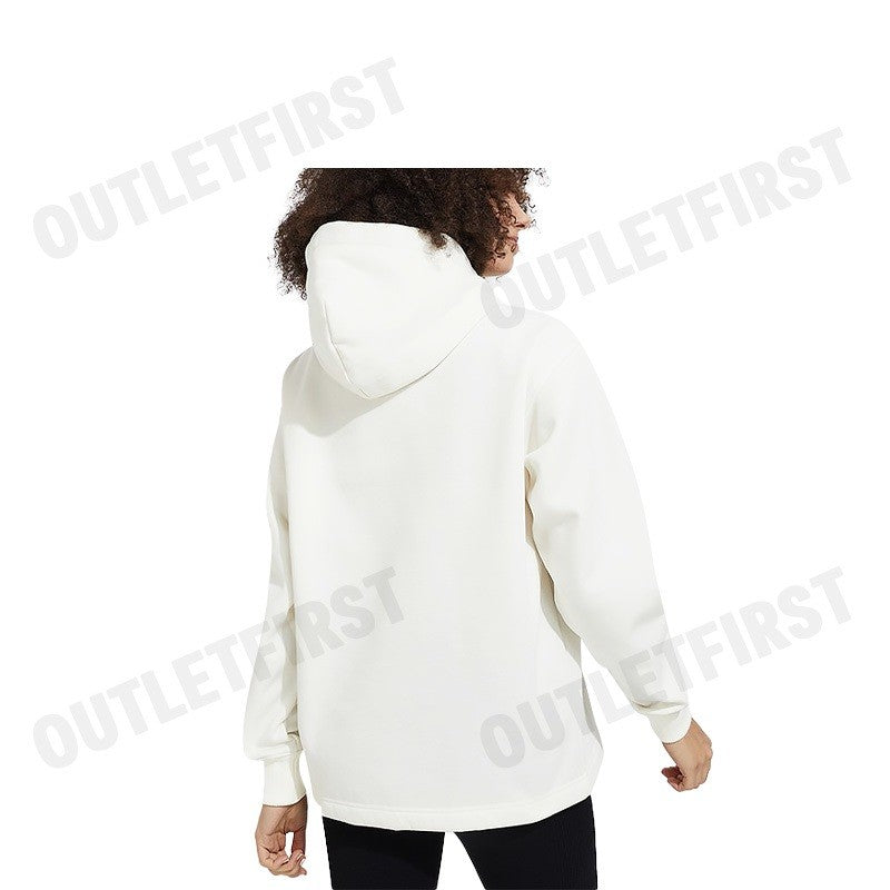 CALVIN KLEIN JEANS รุ่น WOMEN'S DRAWCORD HOODIE CODE: ZW02605 YBI เสื้อสเวตเตอร์ เสื้อผู้หญิง เสื้อสีครีม