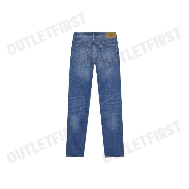 CALVIN KLEIN JEANS  รุ่น MEN'S 90 STRAIGHT FIT MID BLUE STONEWASH JEANS CODE: J326406 1A4 กางเกงยีนส์ผู้ชาย กางเกงขายาว