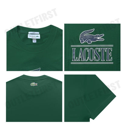 LACOSTE รุ่น MEN'S REGULAR FIT SIGNATURE PRINT T-SHIRT CODE: TH6403 10 132 เสื้อยืดคอกลมผู้ชาย เสื้อสีเขียว เสื้อลาคอส