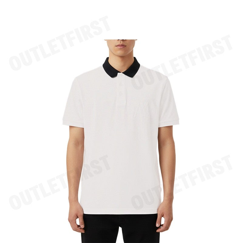 ARMANI EXCHANGE รุ่น MEN'S CLASSICS LOOSE FIT OFF WHITE POLO CODE: 6DZFJE ZJLFZ 1116 เสื้อโปโลผู้ชาย เสื้อสีขาว