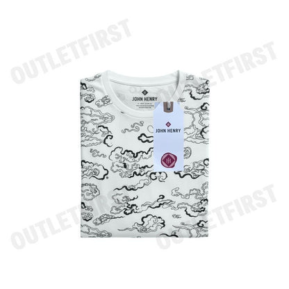 JOHN HENRY รุ่น MEN'S SLIM FIT T-SHIRT (WHITE) CODE: JH S125MTSSM13 เสื้อยืดคอกลมผู้ชาย เสื้อสีขาว เสื้อจอร์นเฮนรี่
