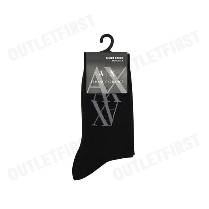 ARMANI EXCHANGE รุ่น RIBBED COTTON SOCKS WITH INLAID LOGO CODE: XW000914 AF13661 UC001 ถุงเท้า ถุงเท้ายูนิเซ็กส์