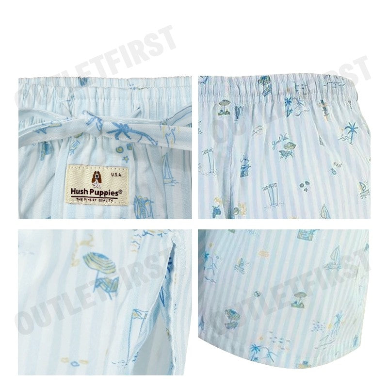HUSH PUPPIES รุ่น MEN'S SHORTS SLEEPWEAR CODE: HU H3W3037 (BLUE) กางเกงขาสั้นผู้ชาย กางเกงบ๊อกเซอร์ กางเกงฮัชพัพพีส์