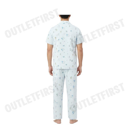 HUSH PUPPIES รุ่น MEN'S SHORT-SLEEVE SLEEPWEAR SET CODE: HU H8B178 (BLUE) เซ็ทชุดนอนผู้ชาย เสื้อแขนสั้น กางเกงขายาว