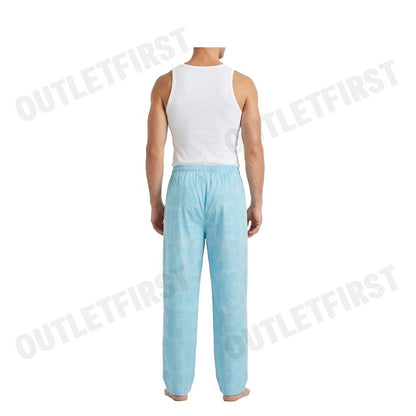 HUSH PUPPIES รุ่น MEN'S LONG SLEEPWEAR CODE: HU H9F8007 (BLUE) กางเกงขายาวผู้ชาย กางเกงฮัชพัพพี กางเกงสีฟ้า