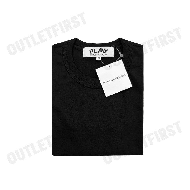 PLAY COMME DES GARÇONS รุ่น WOMEN T-SHIRT CODE: AZ-T327 (BLACK) เสื้อยืดคอกลมผู้หญิง เสื้อหัวใจสีแดง เสื้อแขนสั้น