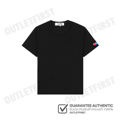 PLAY COMME DES GARÇONS รุ่น WOMEN T-SHIRT CODE: AZ-T327 (BLACK) เสื้อยืดคอกลมผู้หญิง เสื้อหัวใจสีแดง เสื้อแขนสั้น