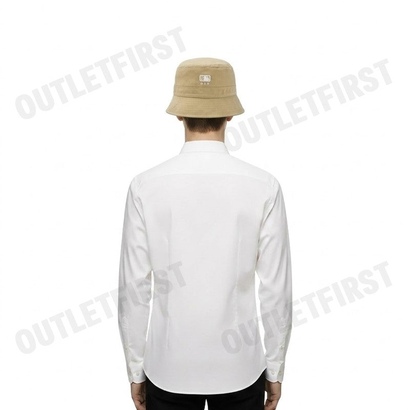 MLB รุ่น BASIC MEDIUM LOGO VINATGE-WASHING BUCKET HAT CODE: 3AHTB035N 43BGL หมวกบักเก็ต หมวกสีเบจ หมวกเอ็มแอลบี