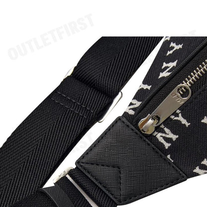 MLB รุ่น JACQUARD MONOGRAM NEW YORK YANKEES BELT BAG CODE: 3AHSM014N 50BKS กระเป๋าคาดเอว กระเป๋าคาดอก กระเป๋าสีดำ