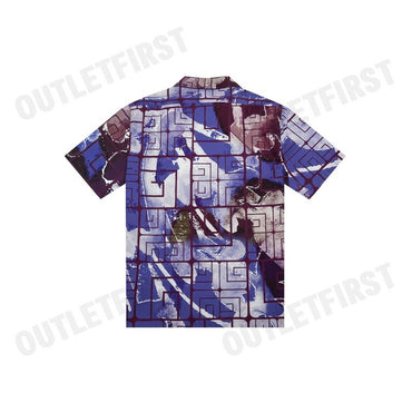 GUY LAROCHE  MAN'S HAWAIIAN SHIRT COLOR PURPLE CODE: BAC7401S5VI