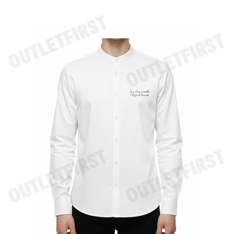 GUY LAROCHE รุ่น STAND COLLAR SLIM FIT SHIRT CODE: DAC6260P3WH เสื้อเชิ้ต เสื้อแขนยาว เสื้อผู้ชาย