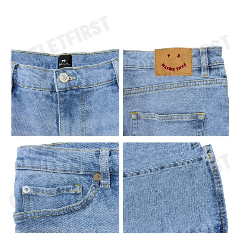PS PAUL SMITH รุ่น WOMEN'S STRAIGHT FIT JEANS CODE: W2R 257T P21404 LT กางเกงยีนส์ผู้หญิง กางเกงยีนส์ขายาว สีฟ้าอ่อน