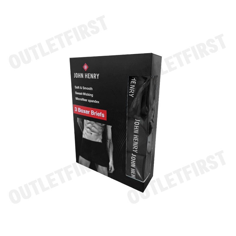 JOHN HENRY รุ่น UNDERWEAR MEN'S VALUE PACK CODE: JU39005 (BLACK) กางเกงชั้นในผู้ชาย กางเกงบ็อกเซอร์ กางเกงในจอน