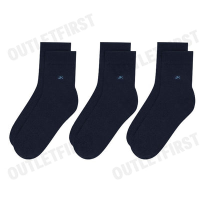 JOCKEY ถุงเท้า รุ่น CLASSIC 3 PAIRS MEN'S SOCKS CODE: JA 993S3 (NAVY) ถุงเท้า ถุงเท้าข้อยาว ถุงเท้าสีกรม