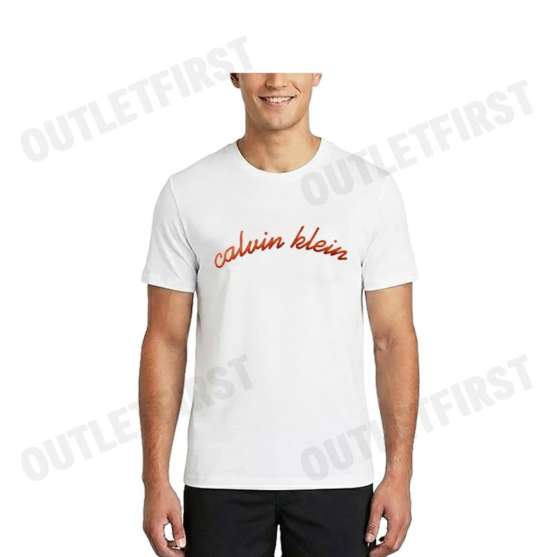 CALVIN KLEIN JEANS SCRIPT LOGO GRAPHIC CLASSIC T-SHIRT COLOR WHITE CODE: 4RC834G YAA