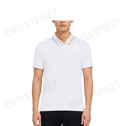 CALVIN KLEIN รุ่น MEN'S STRETCH PIQUE SOLID TIPPED SHORT SLEEVE POLO SHIRT CODE: 40FC261 YAA เสื้อโปโล เสื้อคอปก ผู้ชาย