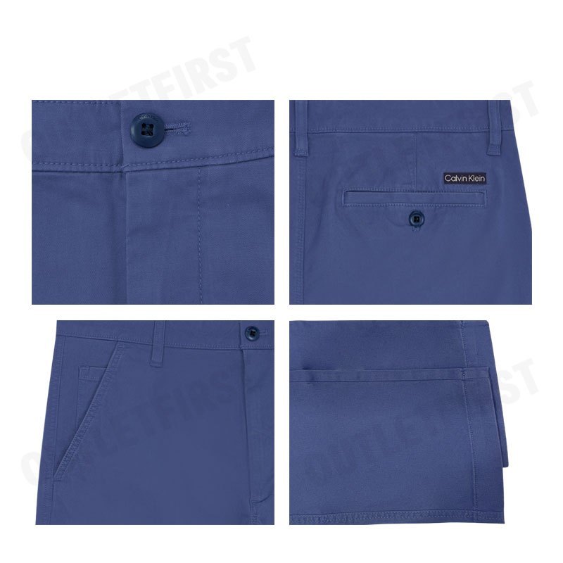 CALVIN KLEIN รุ่น 90S STRAIGHT TWILL CHINOS CODE: 4RB602G RLY กางเกงขายาว กางเกงสีน้ำเงิน กางเกงผู้ชาย