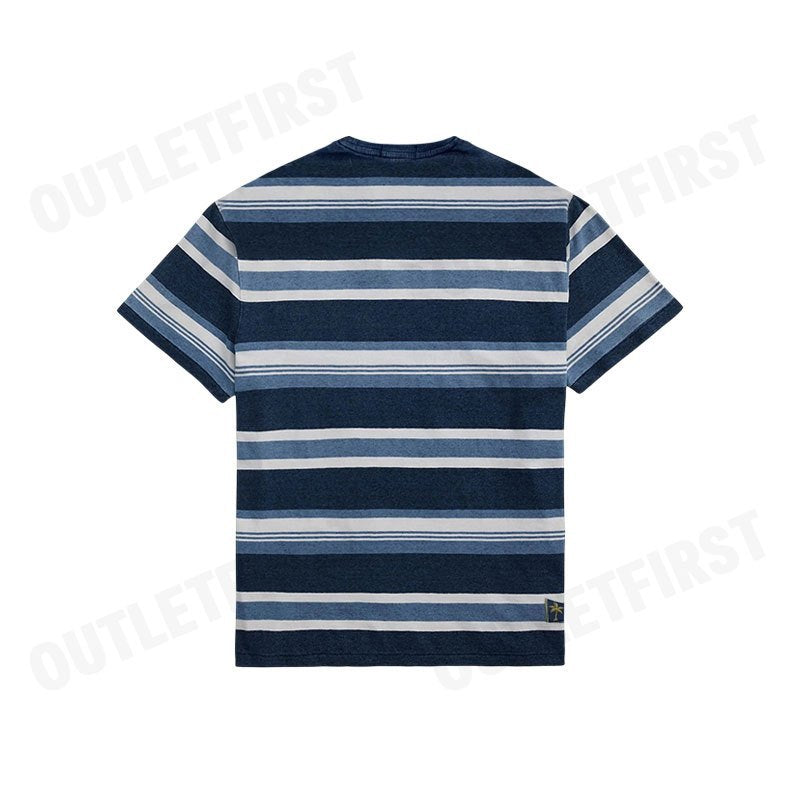 POLO RALPH LAUREN รุ่น CLASSIC FIT STRIPED COTTON-LINEN T-SHIRT CODE: 710958234001 เสื้อยืด เสื้อแขนสั้น เสื้อผู้หญิง