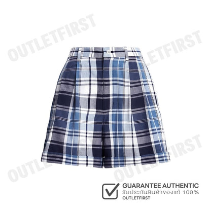 POLO RALPH LAUREN รุ่น PLAID PLEATED COTTON SHORT CODE: 211924807001 กางเกงขาสั้น กางเกงลายสก๊อต กางเกงผู้ชาย