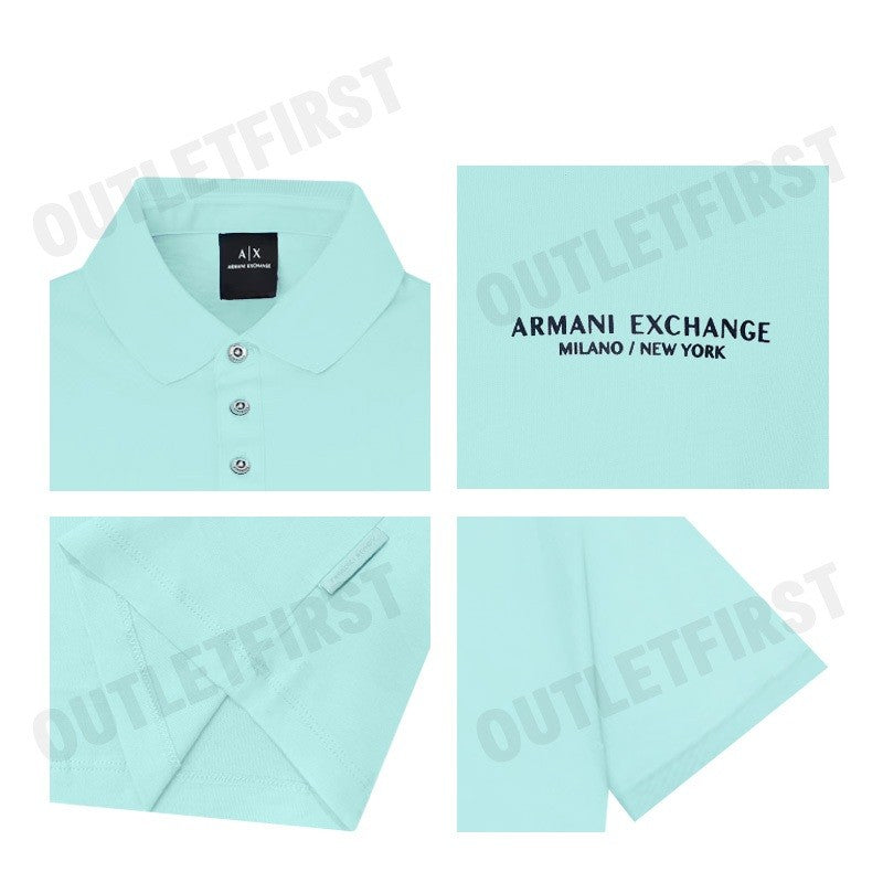 ARMANI EXCHANGE รุ่น POLO SHIRT IN MILAN / NEW YORK JERSEY CODE: 8NZF80 Z8H4Z 15CY เสื้อโปโล เสื้อแขนสั้น เสื้อผู้ชาย