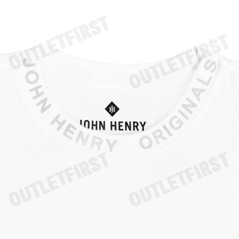 JOHN HENRY รุ่น MEN'S SLIM FIT T-SHIRT (WHITE) CODE: JH F324MTSSM28 เสื้อยืดคอกลม เสื้อยืดผู้ชาย เสื้อยืดแขนสั้น