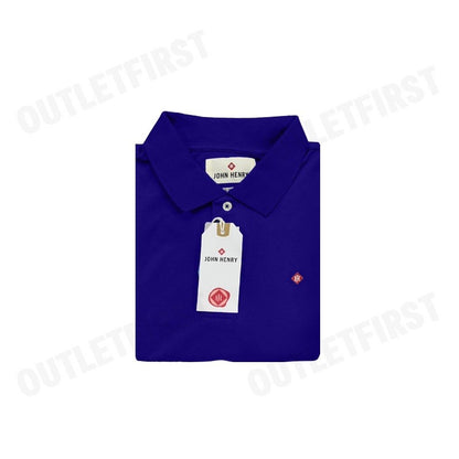 JOHN HENRY รุ่น MEN'S SLIM FIT POLO SHIRT (ROYAL BLUE) CODE: JH F324MPLSM61 เสื้อโปโล เสื้อโปโลผู้ชาย เสื้อโปโลแขนสั้น