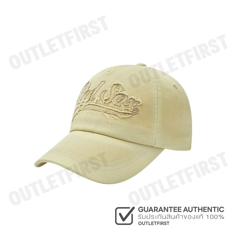 MLB รุ่น APPLIQUED VINTAGE WASHED BASEBALL CAP CODE: 3ACPV025N 43SAS หมวกแก็ป หมวกเบสบอล หมวกสีเบจ