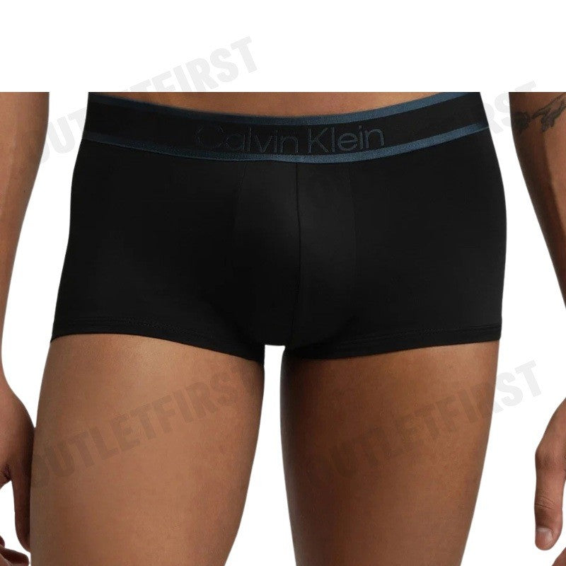 CALVIN KLEIN รุ่น TONAL LOGO LOW RISE TRUNKS CODE: NB4055 UB1  กางเกงชั้นในผู้ชาย กางเกงใน กางเกงสีดำ