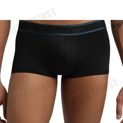 CALVIN KLEIN รุ่น TONAL LOGO LOW RISE TRUNKS CODE: NB4055 UB1  กางเกงชั้นในผู้ชาย กางเกงใน กางเกงสีดำ