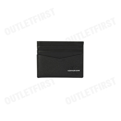 CALVIN KLEIN JEANS รุ่น MEN'S EMBOSSED LEATHER CARD HOLDER CODE: HP1630 001 กระเป๋าใส่การ์ด กระเป๋าผู้ชาย กระเป๋าสีดำ