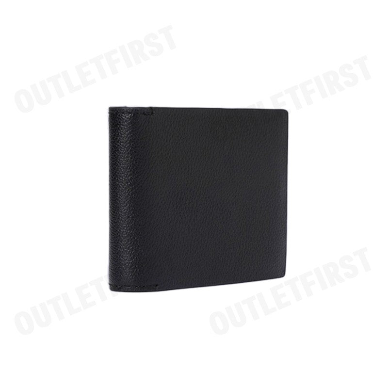 CALVIN KLEIN JEANS รุ่น MEN'S LIMEGRAIN LEATHER FOLDING WALLET WITH MULTIPLE CARD CODE: HP1631 001 กระเป๋าสตางค์ผู้ชาย