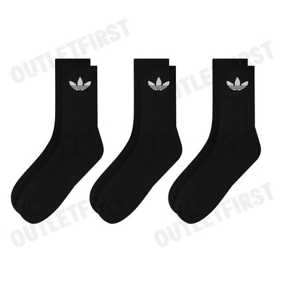ADIDAS รุ่น TREFOIL MID-CALF SOCKS (3 PAIRS) CODE: HC9547 ถุงเท้า ถุงเท้าสีดำ ถุงเท้าอดิดาส