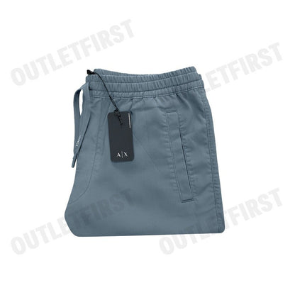ARMANI EXCHANGE รุ่น MEN'S SHORTS IN LYOCELL AND COTTON TWILL CODE: 3DZS05 ZN3LZ 45AM กางเกงขาสั้น ผู้ชาย กางเกงสีฟ้า