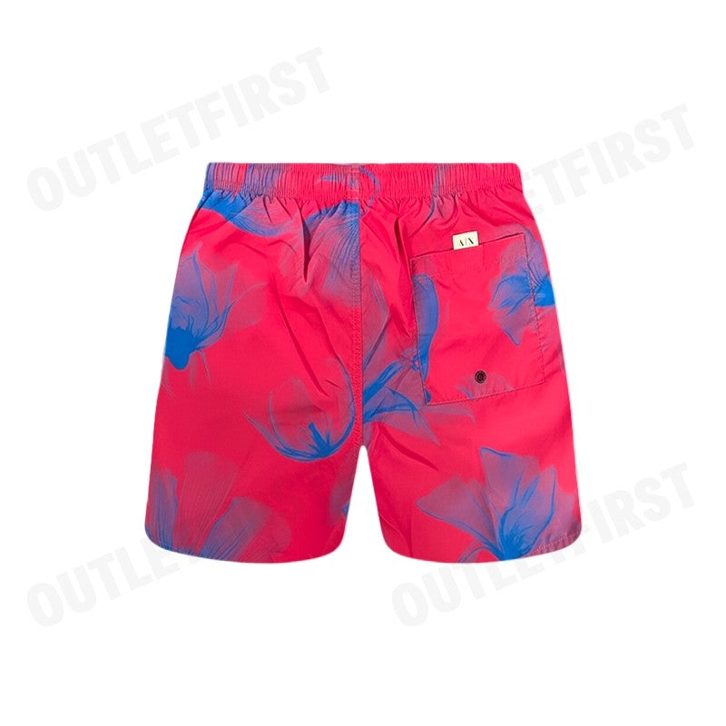 ARMANI EXCHANGE รุ่น MEN'S BOXER BEACHWEAR MID BOXER CODE: 953060 4R645 26973 กางเกงขาสั้นผู้ชาย กางเกงสีแดง กางเกอมานี่