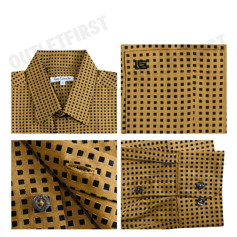 GUY LAROCHE รุ่น MAN'S LONG SLEEVES SHIRT CODE: BAB9200S4BR เสื้อเชิ้ต เสื้อแขนยาว เสื้อผู้ชาย