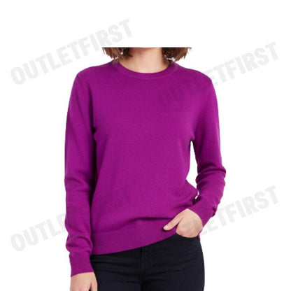 ARMANI EXCHANGE รุ่น WOMEN'S ROUND NECK SWEATER WITH EMBROIDERED LOGO CODE: 6DYM1J YME3Z 7420 เสื้อสเวตเตอร์เสื้อผู้หญิง