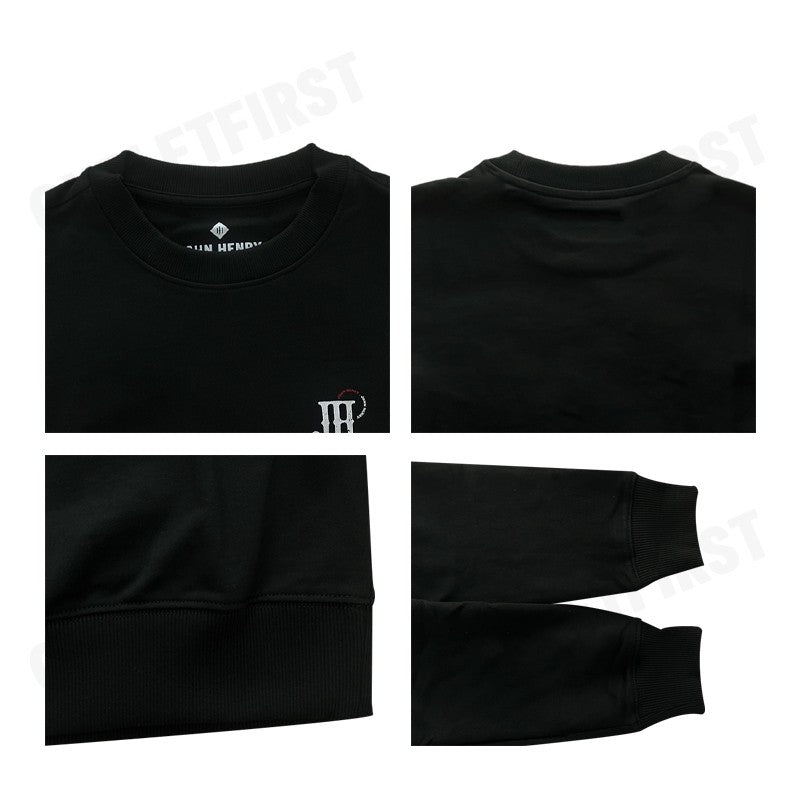 JOHN HENRY รุ่น MEN'S SLIM FIT SWEATER (BLACK) CODE: JH S125MPUSM17 เสื้อสเวตเตอร์ผู้ชาย เสื้อแขนยาว เสื้อสีดำ