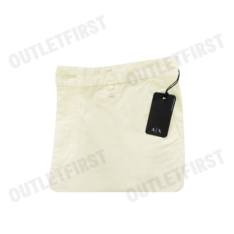 ARMANI EXCHANGE รุ่น MEN'S COTTON GABARDINE CHINO PANTS CODE: 3DZP07 ZN3TZ 1792 กางเกงขายาว กางเกงผู้ชาย สีเบจ