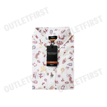 G2000 รุ่น MEN CLOTHING CASUAL SHIRT WITH FESTIVE SIGNATURE PRINTS SMART FIT CODE: 4912085200 เสื้อเชิ้ตแขนยาวผู้ชาย