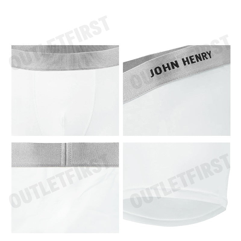 JOHN HENRY รุ่น UNDERWEAR SILVER&GOLD SERIES MEN'S BOXER BRIEFS CODE: JU JU3G003 (WHITE)  กางเกงชั้นในผู้ชาย กางเกงในจอน