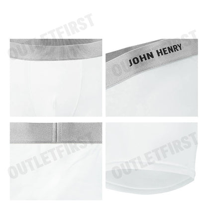 JOHN HENRY รุ่น UNDERWEAR SILVER&GOLD SERIES MEN'S BOXER BRIEFS CODE: JU JU3G003 (WHITE)  กางเกงชั้นในผู้ชาย กางเกงในจอน