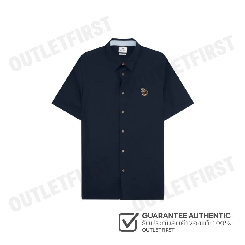 PS PAUL SMITH รุ่น MEN'S CASUAL FIT SHIRT CODE: M2R 524T FZEBRA 48 เสื้อเชิ้ตแขนสั้นผู้ชาย เสื้อเชิ้ต เสื้อพอลสมิธ