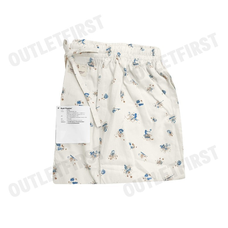 HUSH PUPPIES รุ่น MEN'S SHORTS SLEEPWEAR CODE: HU H3W3029 (BEIGE) กางเกงขาสั้นผู้ชาย กางเกงบ๊อกเซอร์ กางเกงฮัชพัพพีส์