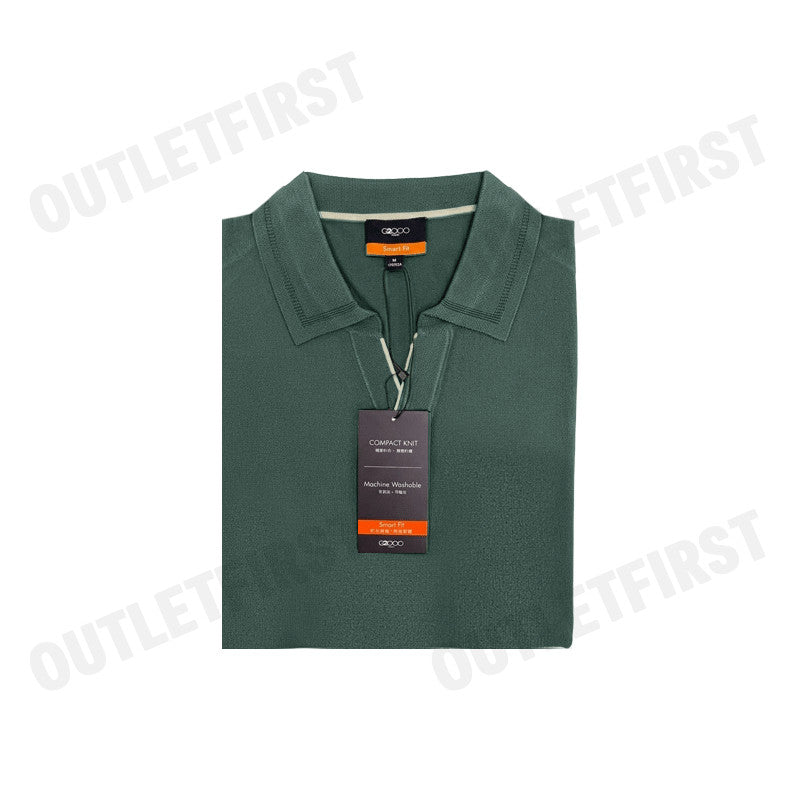 G2000 รุ่น MEN'S COMPACT KNIT OPEN COLLAR POLO CODE: 4617301245 เสื้อโปโลผู้ชาย เสื้อโปโลแขนสั้น เสื้อโปโลสีเขียว