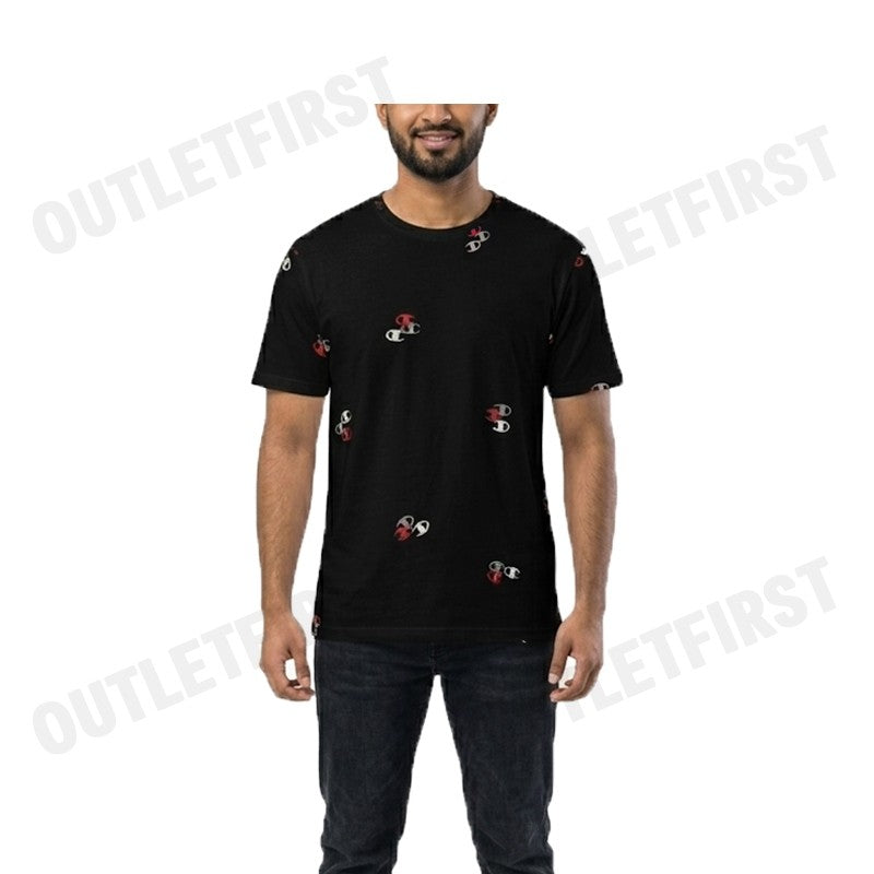 CHAMPION รุ่น CLASSIC LOGO AOP TEE CODE: T5747P AWBR เสื้อยืดคอกลมผู้ชาย เสื้อแชมป์เปี่ยน เสื้อแขนสั้น
