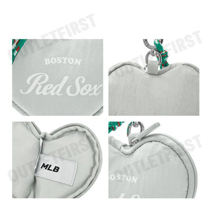 MLB รุ่น UNISEX HEART POUCH KEYRING CODE: 3APOH015N 43GRL พวงกุญแจ พวงกุญแจหัวใจ พวงกุญแจสีเทา