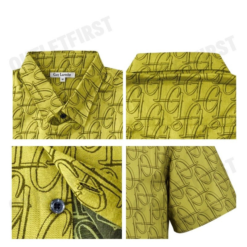 GUY LAROCHE รุ่น MAN'S SHORT SLEEVES SHIRT CODE: BAC9200S3YE เสื้อเชิ้ต เสื้อแขนสั้น เสื้อผู้ชาย