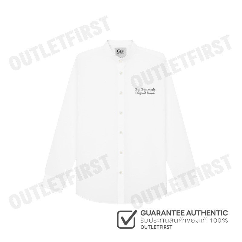 GUY LAROCHE รุ่น STAND COLLAR SLIM FIT SHIRT CODE: DAC6260P3WH เสื้อเชิ้ต เสื้อแขนยาว เสื้อผู้ชาย