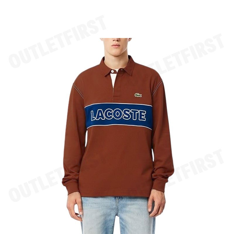 LACOSTE รุ่น MEN'S RELAXED FIT RUGBY SHIRT CODE KH2854 10 IB6 เสื้อโปโล เสื้อโปโลคอปก เสื้อผู้ชาย
